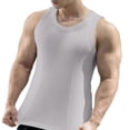 thumbnail image 2 of L-4X Plus Size Tank Tops for Men Big & Tall Sleeveless Crewneck Gym Undershirts Shirts Mens Stretchy Pullover Slim Athletic Workout Running Vests, 2 of 7