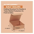 thumbnail image 2 of AVIDITI Shipping Boxes Small 8"L x 8"W x 3"H, 50-Pack | Corrugated Cardboard Box for Packing, Moving and Storage 8x8x3 883, 2 of 5