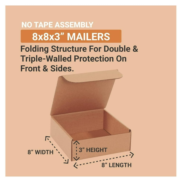8x8 shipping boxes for fish Corrugated 8 x 8 x 4 Single Wall Wide openings along the length make these cartons easy to pack All Black Shipping Boxes -