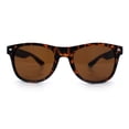 thumbnail image 5 of Rubberized Matte Tortoise Iconic Classic Horn Rim Hipster Sunglasses [Solid Brown], 5 of 8