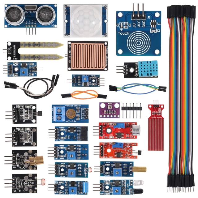 UMLIFE Kit de módulos de sensor para Arduino Raspberry 22 en 1, kit de inicio para proyecto UNO R3 Nano V3.0 Mega 2560 Mega 328 Kit de iniciación