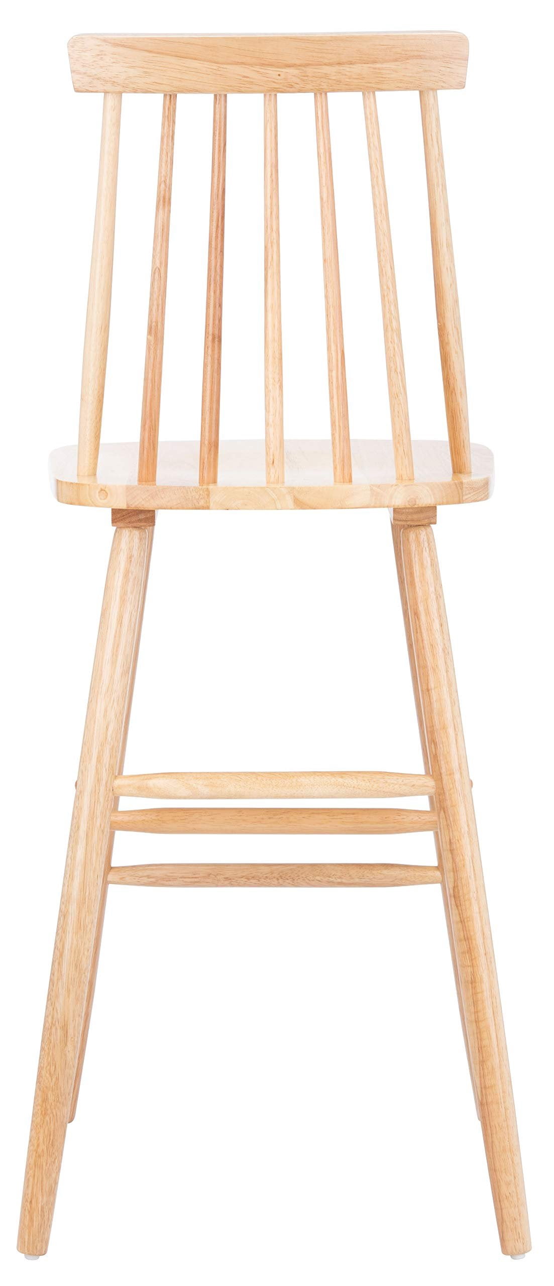 SAFAVIEH Beaufort Solid Spindle Back Bar Stool with Footrest, Natural