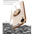 thumbnail image 6 of Case for iPhone XR Case 6.1" Silicone Electroplated Bumper Cover Ring Holder Stand Shockproof Impacted Holder Soft Flexible TPU Phone Cases - Light Pink, 6 of 18