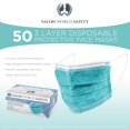 thumbnail image 4 of Salon World Disposable Flexible Earloop Face Masks, 50 Count, 4 of 5
