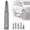 Brushed Aluminum, variant on RECON - .50 Cal Bullet Style Truck/SUV Aluminum Antenna 5" - Black (Fits OEM Factory Threaded Antennas)