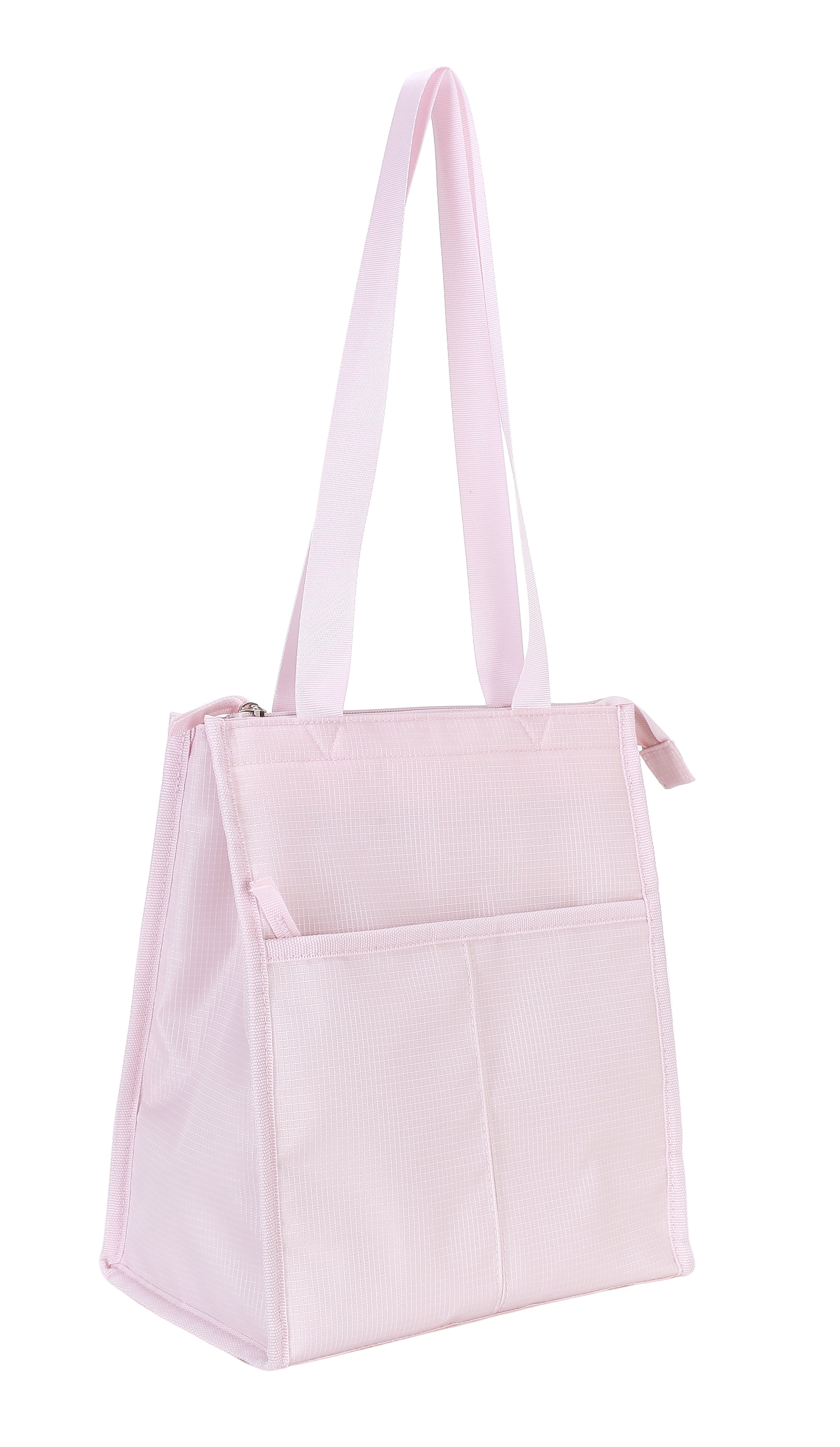 Mainstays Pink Polyester Zippered Reusable Lunch Bag