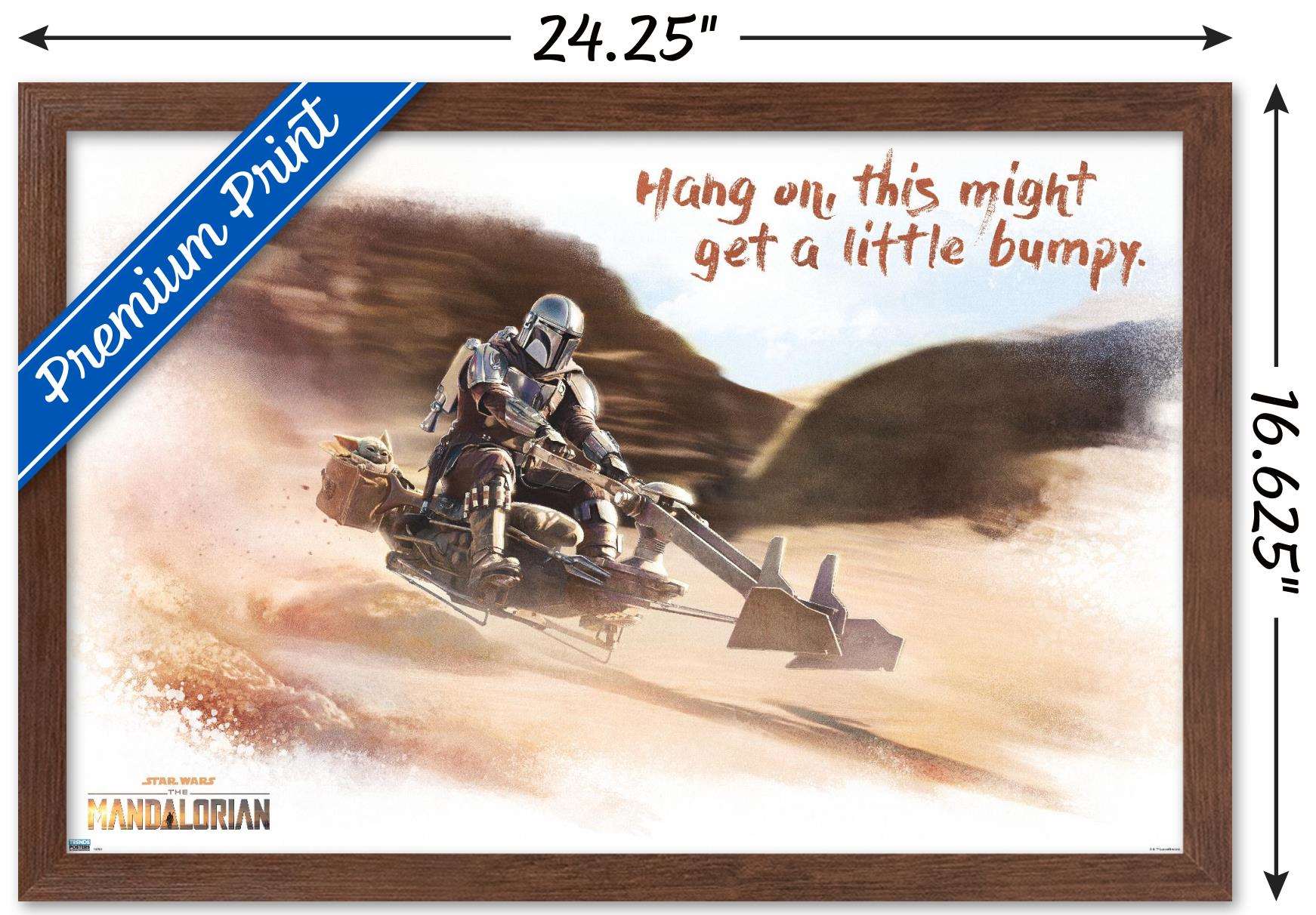 Star Wars: The Mandalorian - Ride Wall Poster, 14.725" x 22.375", Framed