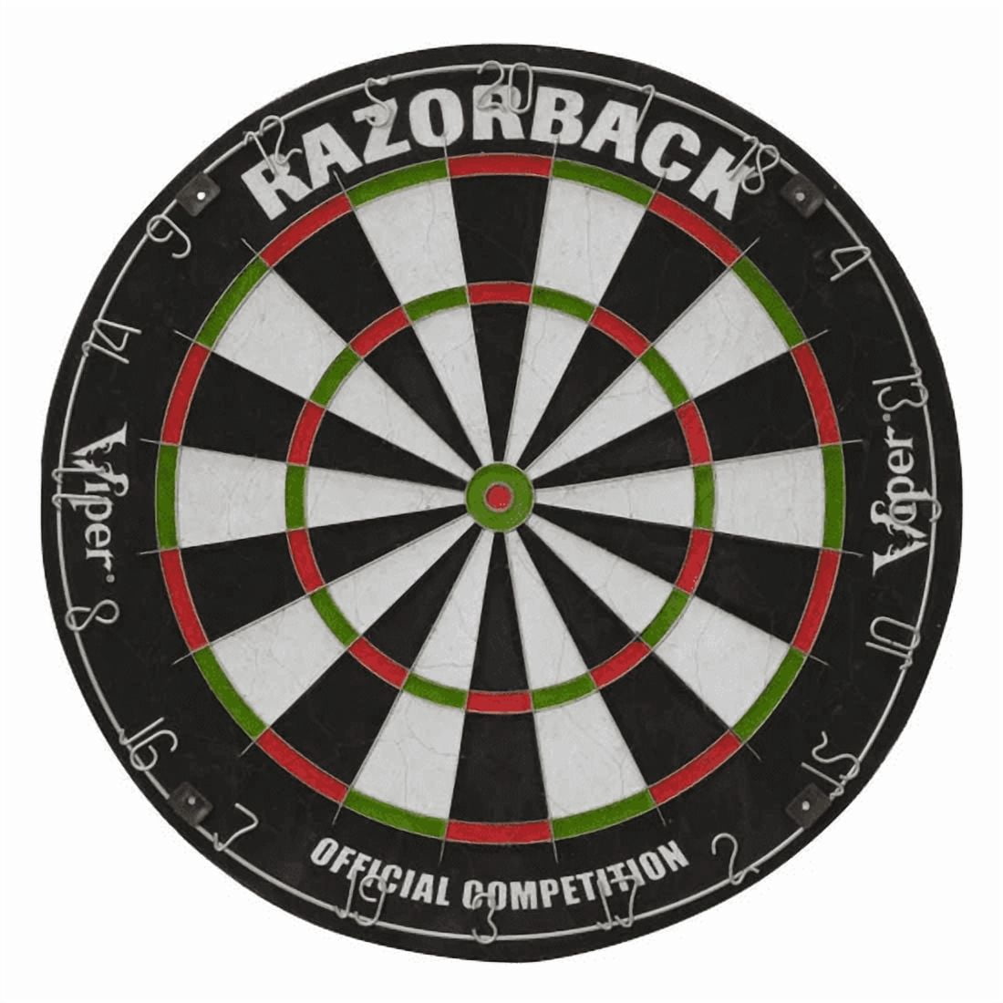 Viper Metropolitan Oak Steel Tip Dartboard Cabinet, Viper Razorback Sisal Dartboard, Viper Underground Raven Steel Tip Darts 25 Grams, and Viper Vinyl Dart Mat