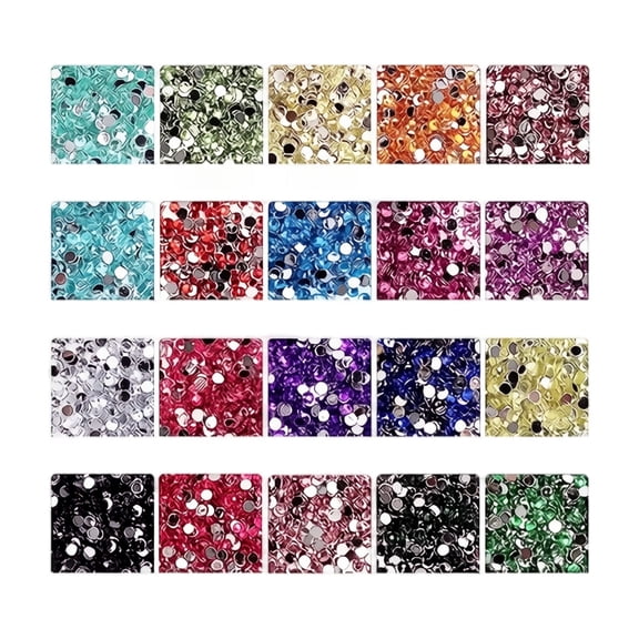5D Diamond Painting Drill, Flat Back Round Resin Rhinestones for DIY Crafts Accessories, Multi Color Replacement Beads for Mosaic Art Kits, 10000 or 20000 Pcs