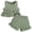 Green, variant on Baby Girl Clothes Cute Outfits Girls Linen Bow Tank Tops Ruffle Shorts Set Spring Summer Clothes for Kids(Yellow,9-12 Months)