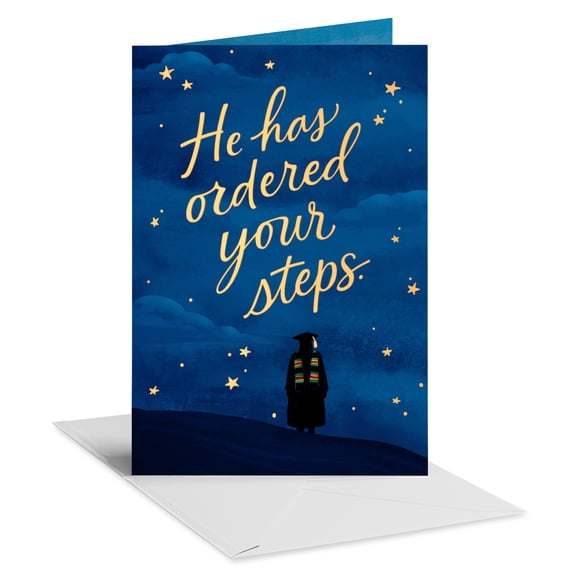 American Greetings Religious Graduation Card for Any Graduate (Your Steps)
