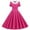Hot Pink, variant on Women 50s 60s Retro Rockabilly Swing Dress Polka Dot Double Breasted Notch Lapel V-Neck Dresses Cocktail Party Evening Prom Gown