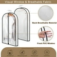 thumbnail image 4 of Aovky 40” Garment Bag, Clear Garment Bags for Hanging Clothes with 4" Gusseted,  Suit Bags for Closet Storage and Travel for Coat, Jacket, Sweater, Shirts, 4 Packs, 4 of 7