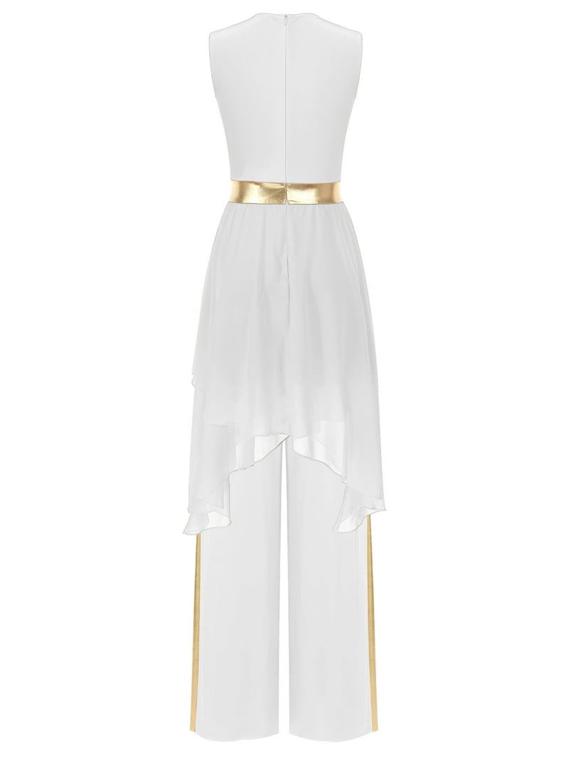 gold and white two piece dress Two Piece Gold Prom Dress V-neck Satin Beading Evening Dress PSK158 US6 / Gold main image 1