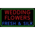 thumbnail image 1 of Wedding Flowers LED Neon Sign 20" Tall x 37" Wide - inches, Black Square Cut Acrylic Backing, with Dimmer - Premium built indoor Sign for Storefront, Store interior., 1 of 7