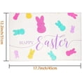 thumbnail image 5 of Happy Bunny Easter Placemats Set of 4, 12x18 Inch Easter Spring Table Mats for Table Indoor Home Party Decor, 5 of 5