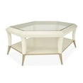 thumbnail image 6 of Michael Amini La Rachelle Hexagon Glass Cocktail Table in Champagne Ivory, 6 of 8