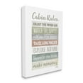 thumbnail image 3 of Stupell Industries Cabin Rules Typography Sign Nature Hiking Theme Canvas Wall Art, 36 x 48, Design by Marla Rae, 3 of 5
