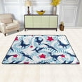 thumbnail image 2 of SKYSONIC 36x24in Tie Dye Dinosaur Area Rug, Jurassic Period Non-Slip Floor Carpet for Indoor Living Dining Room Bedroom, 2 of 7
