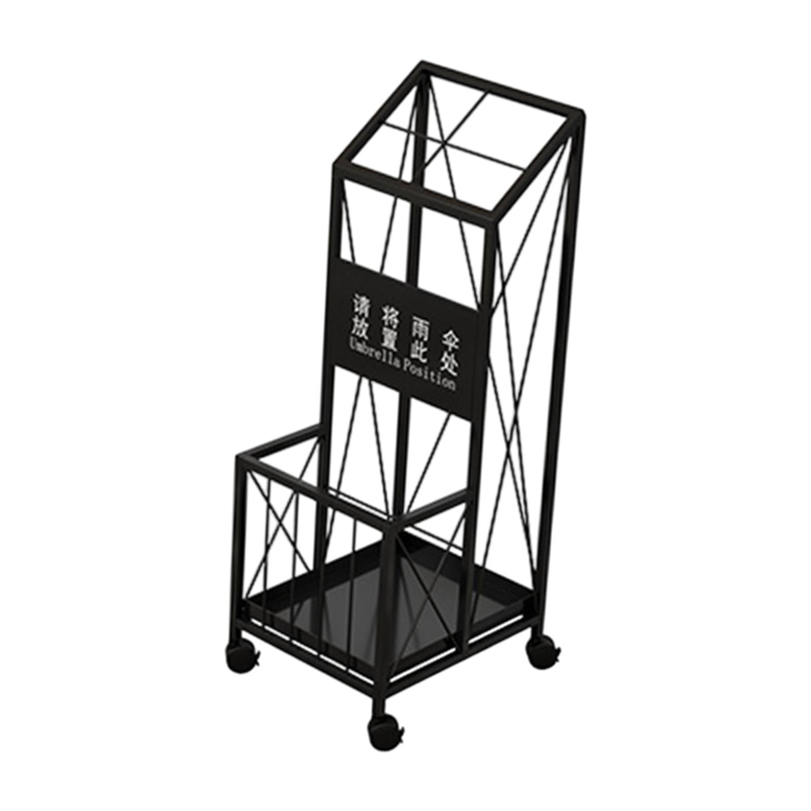 deevoka Umbrella Stand Multi Layer Sturdy Umbrella Holder for Home Supermarket Hotel Black