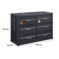 thumbnail image 5 of Benjara Dresser with 6 Metal Drawers and Container Style, Gray, 5 of 5