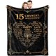 thumbnail image 1 of LHSHID Personalized Wedding Anniversary Blanket 15th Anniversary Blanket 15 Years Anniversary Crystal Wedding Gifts for Couple Parents 15th Wedding for Wife Her Husband Him 60"x80", 1 of 8