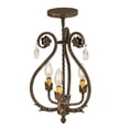thumbnail image 4 of Meyda Tiffany 174340 Antonia 3 Light 12" Wide Semi-Flush Ceiling Fixture - Antique Brass /, 4 of 6