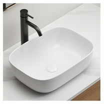 Bathroom Small Vessel Sink Above Counter White Porcelain Ceramic Oval Rectangle Bathroom Vanity Sink Bowl Lavatory Wash Basin