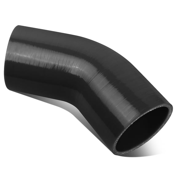 DNA Motoring SH-275-45-BK 2.75" 45 Degree Elbow Turbo/Intercooler/Intake Piping Coupler Silicone Hose (Black)