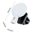 thumbnail image 3 of Mini Chargeur Portable, Chargeur de Téléphone Sans Fil pour Voiture, Chargeur Sans Fil Magnétique 15W Charge Rapide Sans Fil, Support de Chargeur Sans Fil Réglable Applicable à Tous Types de Téléphones, Blanc, 3 of 7