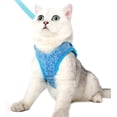 thumbnail image 1 of Cat Harness - Ultralight Cat Harness and Leash Set Leak Proof Adjustable Kitten Harness for Puppy Rabbit Ferret (Blue, L), 1 of 5