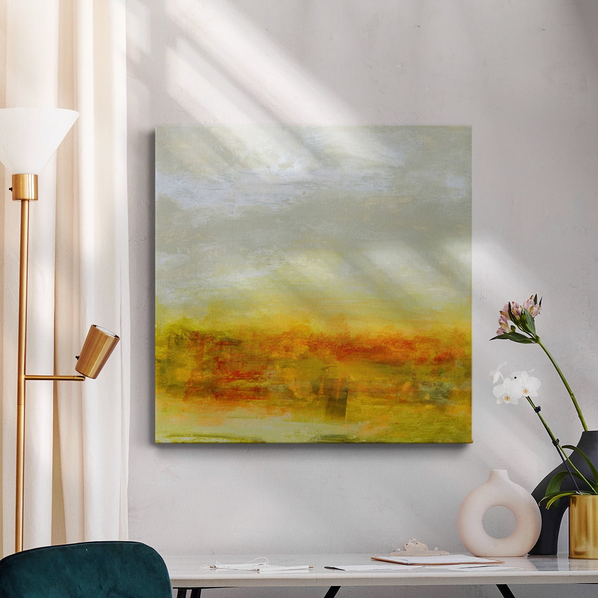 Wexford Home Burst of Warmth-Premium Gallery Wrapped Canvas, 32" x 32" - Ready to Hang