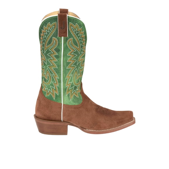 Justin Boots Mens Jimmy Medium Square Toe Embroidered Cowboy  Mid Calf Boot