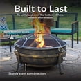 thumbnail image 6 of Sunnydaze 34" Round Wood-Burning Black Finish Steel Cauldron Style Outdoor Fire Pit Bowl, 6 of 13