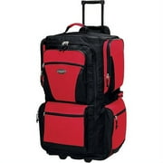 29" 6-pocket Rolling Duffel Black/red