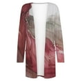 thumbnail image 4 of IROINNID Cardigan for Women Open Front On Sale Lightweight Solid Color Long Sleeve Outerwear Blouse Cardigan with Pocket,Pink, 4 of 5
