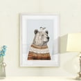 thumbnail image 4 of Wexford Home Fair Isle Bear I-Framed Print - White - 16X22, 4 of 4