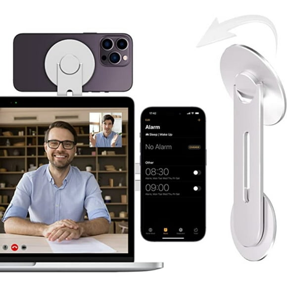 Continuity Camera Mount for MacBook Compatible with Magsafe for iPhone Webcam Mount, Magnetic Phone Holder for Tesla, Laptop & Monitor