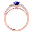 thumbnail image 2 of Mauli Jewels Engagement Rings for Women 1.25 Carat Halo Tanzanite And Diamond Engagement Bridal Set Prong-Setting 14k Rose Gold, 2 of 6