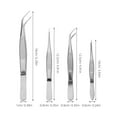 thumbnail image 2 of Soimiss Tweezer Set Stainless Steel Curved Serrated Tip for Home Repairs 4Pcs, 2 of 8