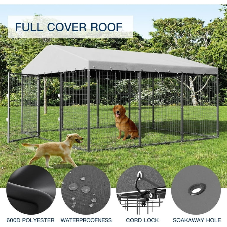 Large dog pen with roof discount