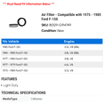 thumbnail image 2 of Air Filter - Compatible with 1975 - 1985 Ford F-150 1976 1977 1978 1979 1980 1981 1982 1983 1984, 2 of 2