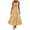 Yellow, variant on Women's Retro Plaid Smocked Dress Spaghetti Strap Flounce Long Dress