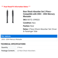 thumbnail image 2 of Rear Shock Absorber Set 2 Piece - Compatible with 2003 - 2004 Mercury Marauder, 2 of 2