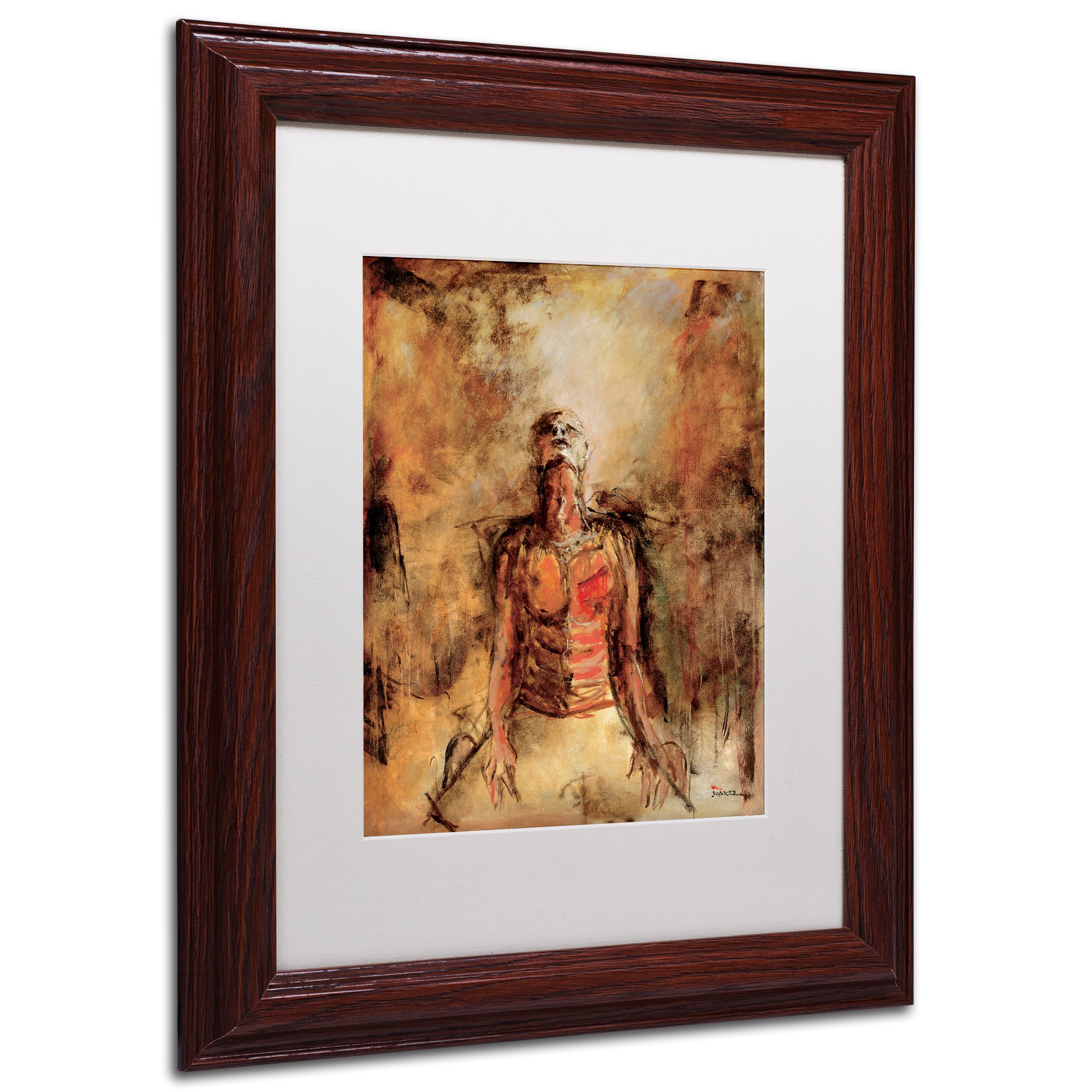 Trademark Fine Art "Totally Surrender" Canvas Art by Joarez, White Matte, Wood Frame