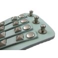 thumbnail image 4 of Bracelet Pyramide à 4 Rangs en Cuir Gris, 4 of 5