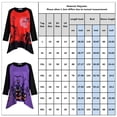 thumbnail image 4 of Gvmfive Women's Halloween Jack O'Lantern Print T-Shirt Pumpkin Cute Spooky Long Sleeve Casual Tops, 4 of 4