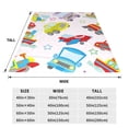 thumbnail image 3 of Bingfone Cute Transport Print Flannel Fleece Blanket Throw Blanket for Bed,Sofa,Couch,Travel,Camping(50"x40" ), 3 of 8