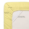 thumbnail image 3 of 1800 Series 4 Piece Deep Pocket Bedroom Bed Sheet Set Queen - Pale Yellow, 3 of 5