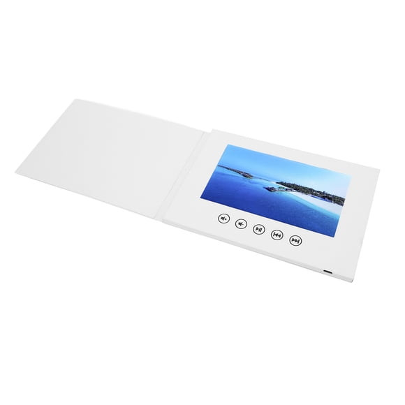 Carte de Vœux Vidéo Électronique, Mémoire 128M, Lecture Vidéo HD, Écran LCD 4:3, Haut-Parleur Intégré, Autocollant DIY, Carte de Vœux Numérique, pour Saint-Valentin, Anniversaire, Mariage